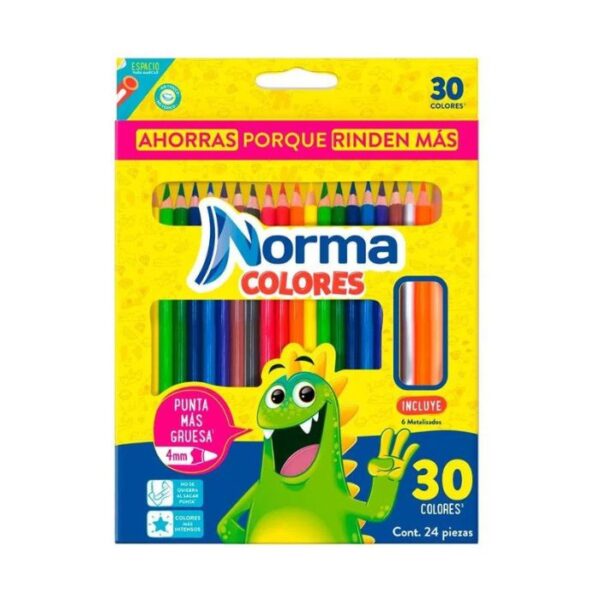 Colores Norma Largos Tradicionales x 30 - Circular.