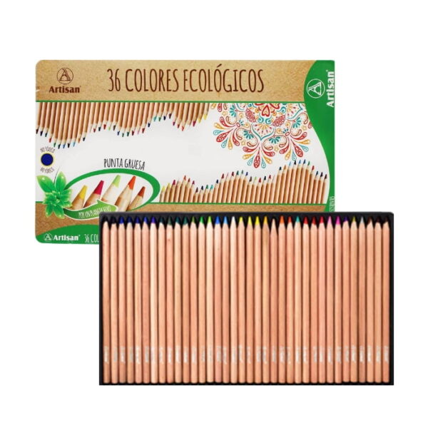 colores ecologicos Artisan caja metálica x 36 - Imagen 3