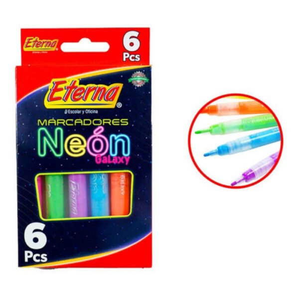 Marcadores Neon Galaxy x 6 PCS - Eterna - Imagen 2