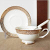 Set pocillos + plato X6 patron meandro griego - Imagen 2