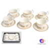 Set pocillos + plato X6 patron meandro griego