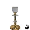 Candelabro de Cristal y Metal Dorado