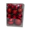 Set de Esferas Navideñas 38 Piezas - Rojo Liso y Escarchado - Imagen 3
