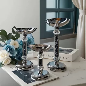 Candelabro Estilo Imperial en Plata Tallada