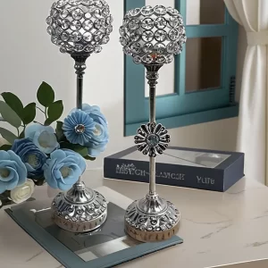 Candelabro Hojas de Plata