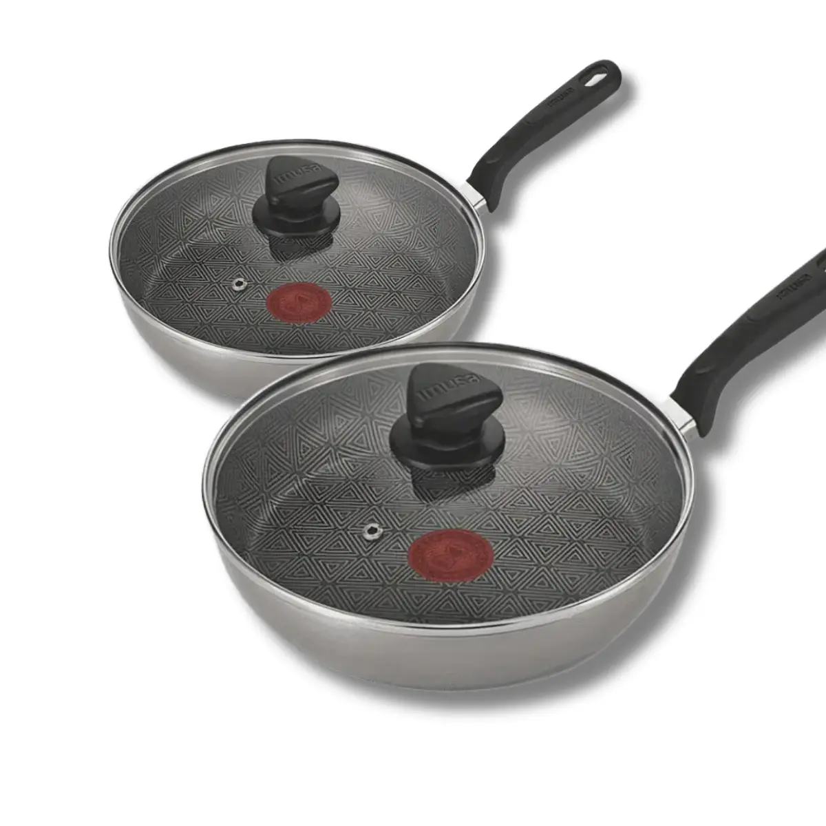 Juego de Sartenes Antiadherente con Tapa 20 - 24cm Inmussa