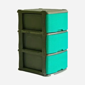 Practimueble Organizador Rattan x3 Gris - Verde Marino – Rimo