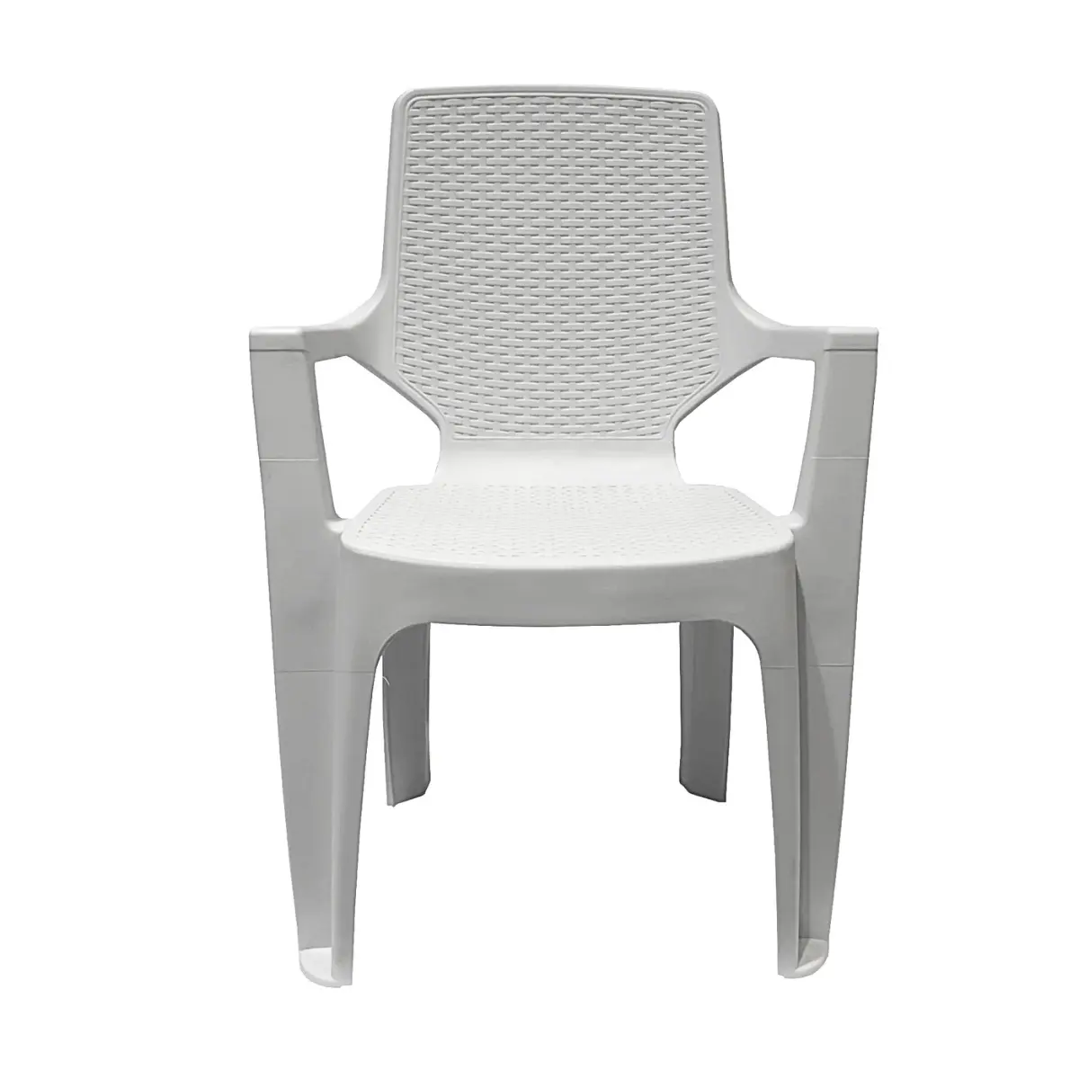 Silla Reggina Con Brazos Rattan Gris hielo - Colplast