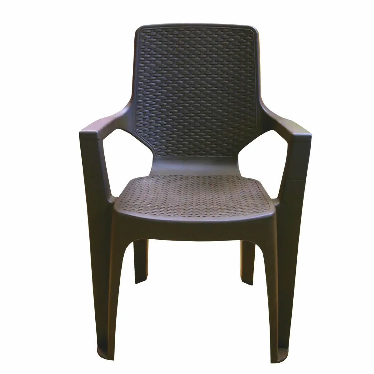 Silla Reggina Con Brazos Rattan Wengue - Colplast