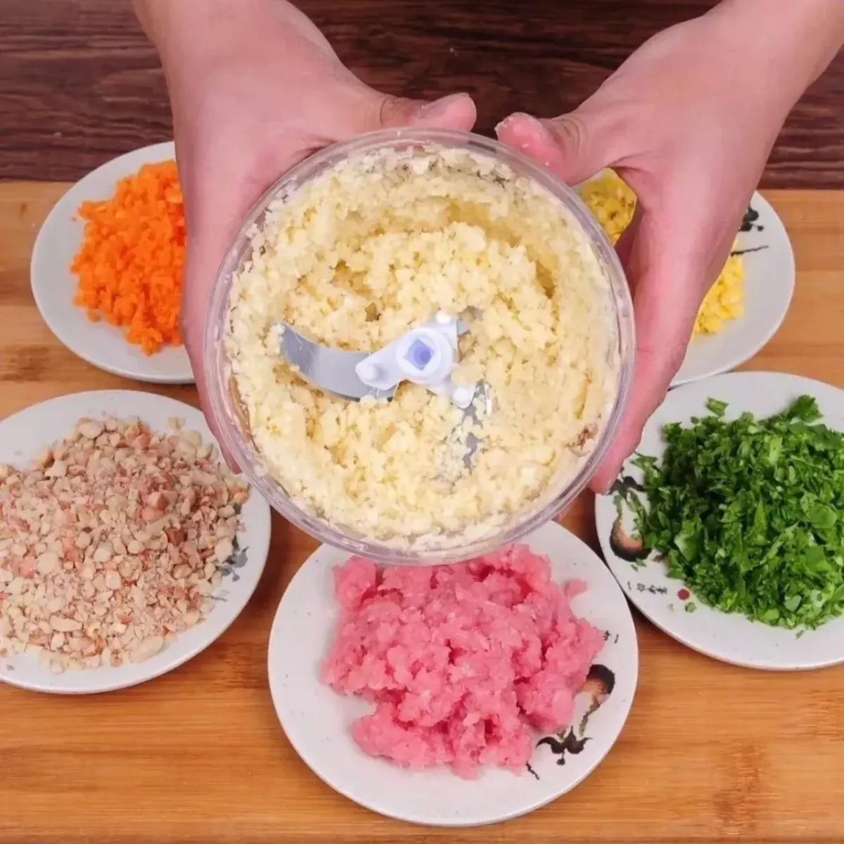 Picatodo Triturador y Picador Manual de Alimentos y Verduras