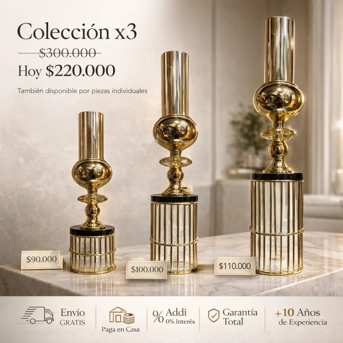 Set de Candelabros de Lujo