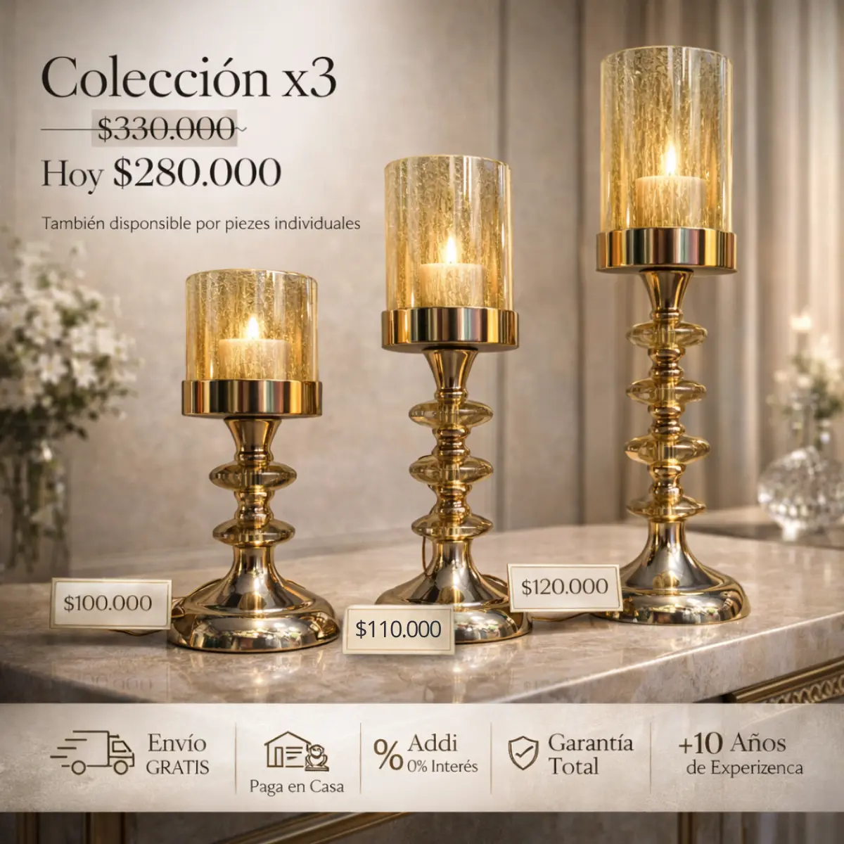 Set de Candelabros de Lujo